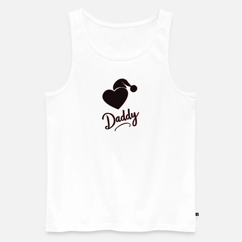 Herzlicher Daddy - Männer Premium Bio Tank Top - Weiß