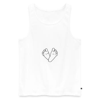 Babyfüße - Männer Premium Bio Tank Top - Weiß - Vorne - Michal (187cm)
