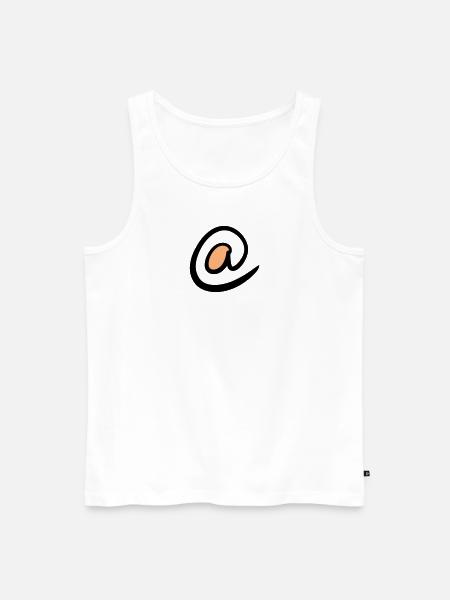 @ tegn. Ät / At Symbol. Webikoner. Emalje. - Herre Premium økologisk tanktop - hvid