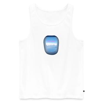 Fernweh - Männer Premium Bio Tank Top - Weiß - Vorne - AI Model Male 178 light (178cm)