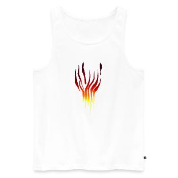 Flammen Tribal - Männer Premium Bio Tank Top - Weiß - Vorne - AI Model Male 178 light (178cm)