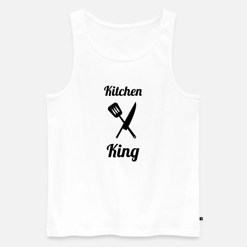 Kitchen King - Männer Premium Bio Tank Top - Weiß