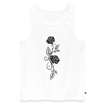 Rose Rose Rose Vine - Men's Premium Organic Tank Top - white - Front - AI Model Male 178 light (178cm)