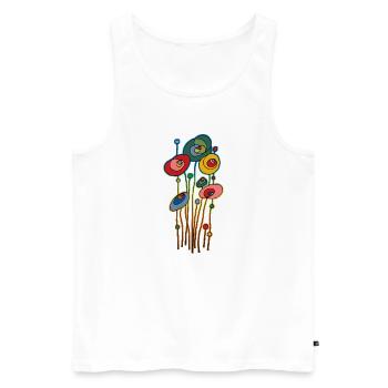 Fleur - Débardeur bio Premium Homme - blanc - Devant - Michal (187cm)