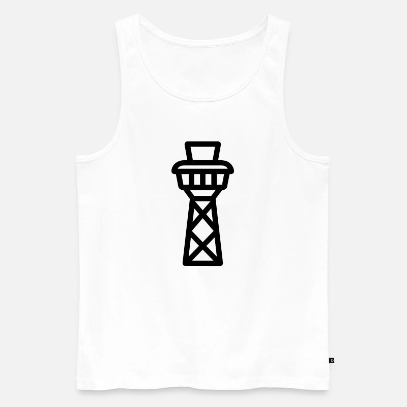 Kontrollturm - Männer Premium Bio Tank Top - Weiß