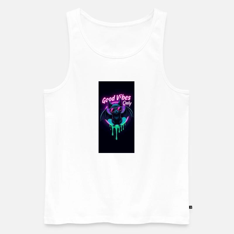 Neon Bat - Männer Premium Bio Tank Top - Weiß