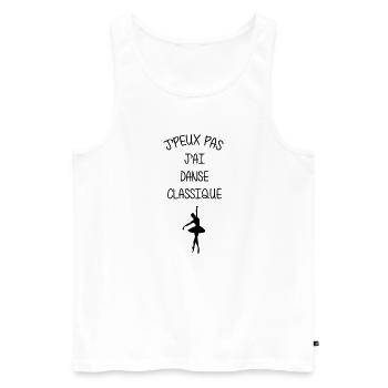 I can't, I have classical dance - Men's Premium Organic Tank Top - white - Front - AI Model Male 178 light (178cm)