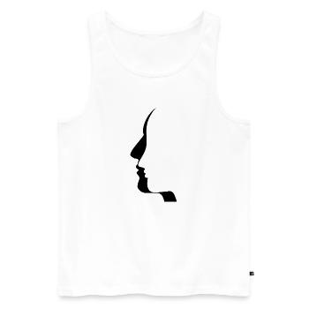 On broken hearts and lost love - Men's Premium Organic Tank Top - white - Front - AI Model Male 178 light (178cm)
