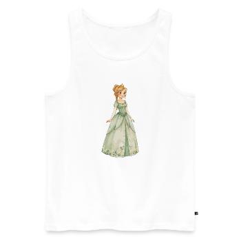 Elfenprinzessin im Smaragdgrünen Kleid - Männer Premium Bio Tank Top - Weiß - Vorne - Michal (187cm)