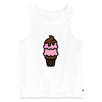 Eiswaffel Eiscreme Icon - Men's Premium Organic Tank Top - white - Front - Michal (187cm)