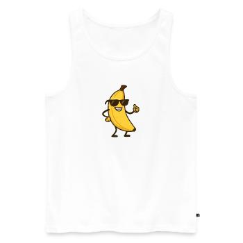 Bande dessinée banane - Débardeur bio Premium Homme - blanc - Devant - Michal (187cm)