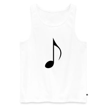 Sheet Music Instrument - Débardeur bio Premium Homme - blanc - Devant - Michal (187cm)