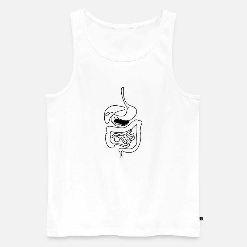Verdauungssystem - Männer Premium Bio Tank Top - Weiß