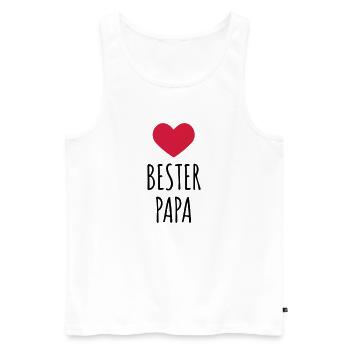 Bester Papa (dh) - Männer Premium Bio Tank Top - Weiß - Vorne - AI Model Male 178 light (178cm)