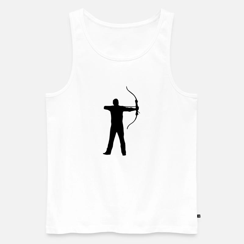 Bogenschütze - Männer Premium Bio Tank Top - Weiß