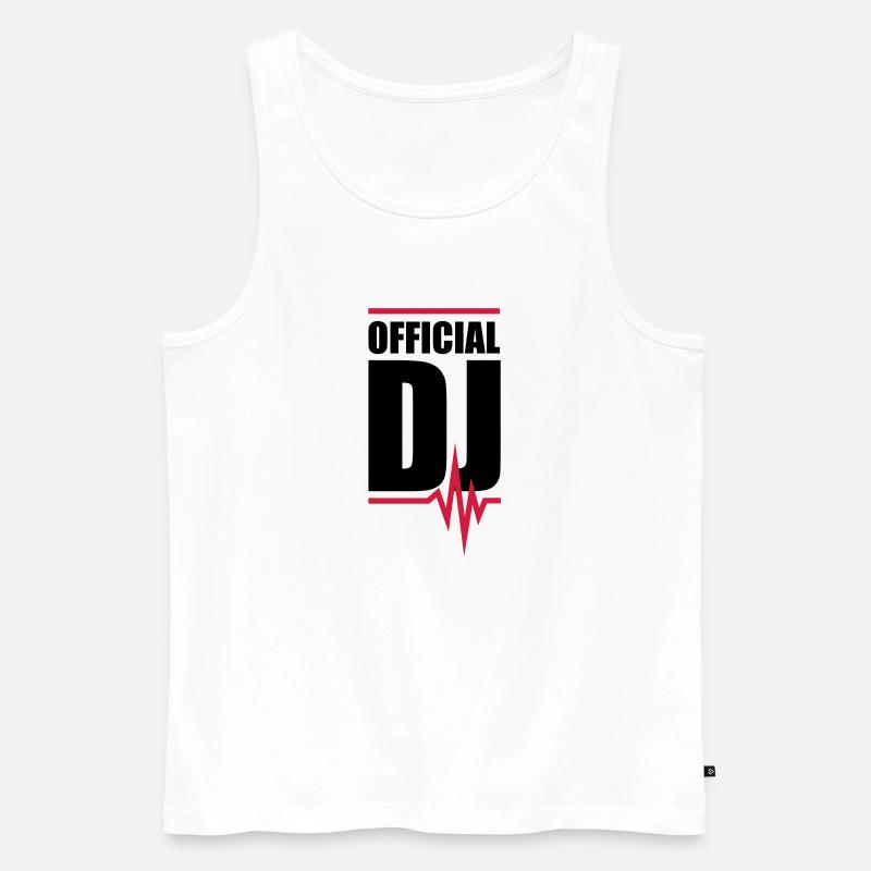 dj___f2 - Männer Premium Bio Tank Top - Weiß