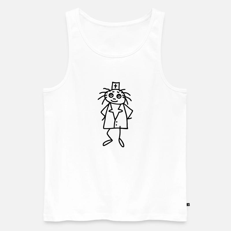 KrankenSchwester - Männer Premium Bio Tank Top - Weiß