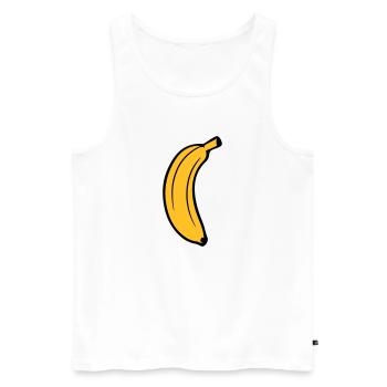 obst banane lecker gesund essen bananenschale krum - Männer Premium Bio Tank Top - Weiß - Vorne - Michal (187cm)