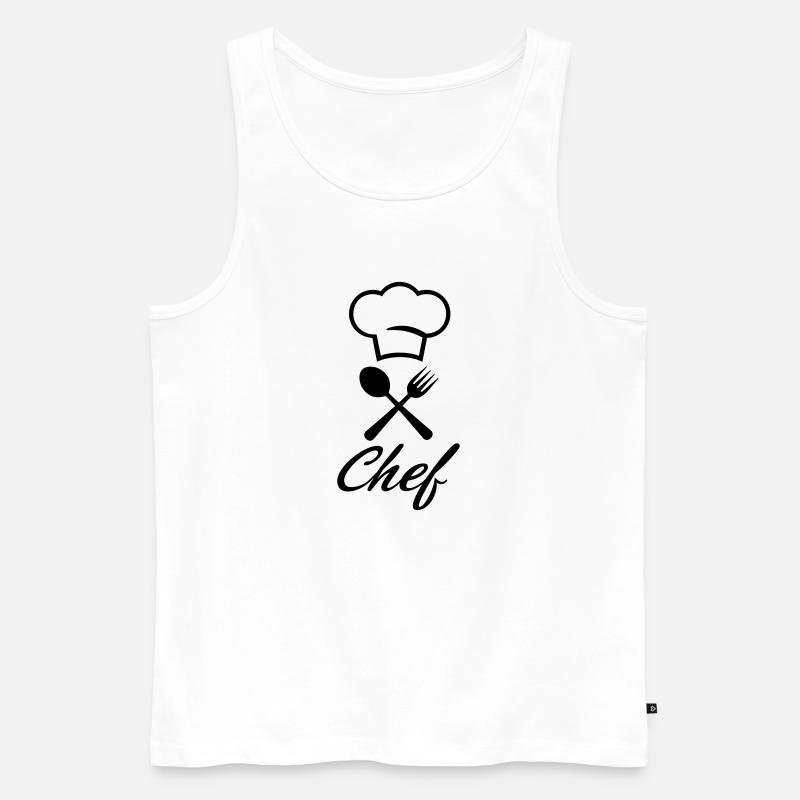 Küchenchefs - Männer Premium Bio Tank Top - Weiß