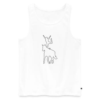 Vaulters Standing footed - Men's Premium Organic Tank Top - white - Front - AI Model Male 178 light (178cm)