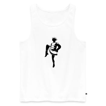 Funkenmarie - Männer Premium Bio Tank Top - Weiß - Vorne - Michal (187cm)