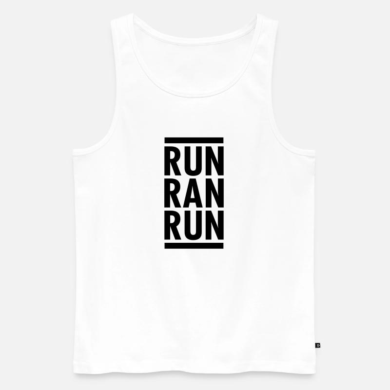 Run Ran Run - Männer Premium Bio Tank Top - Weiß
