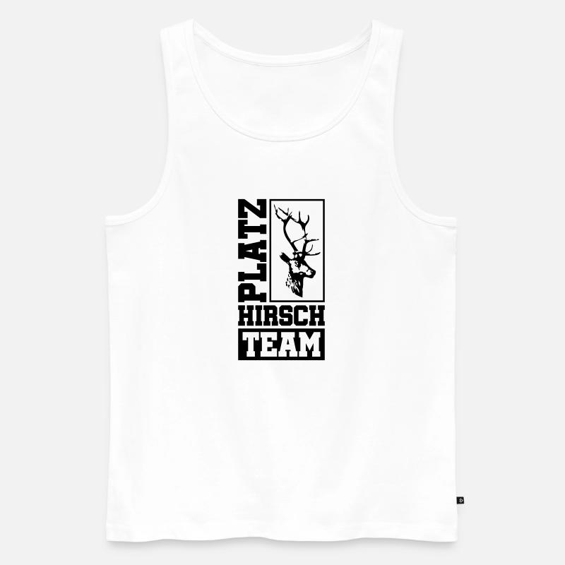 platz hirsch team - Männer Premium Bio Tank Top - Weiß