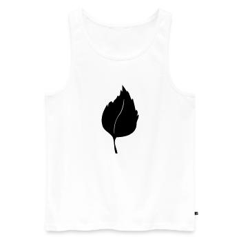 Leaf 25 - Men's Premium Organic Tank Top - white - Front - Michal (187cm)