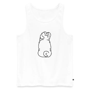 Hund Dog - Männer Premium Bio Tank Top - Weiß - Vorne - Michal (187cm)