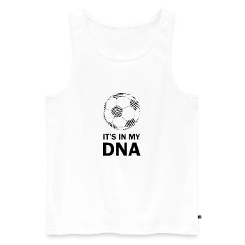 Fußball Soccer - Männer Premium Bio Tank Top - Weiß - Vorne - Michal (187cm)