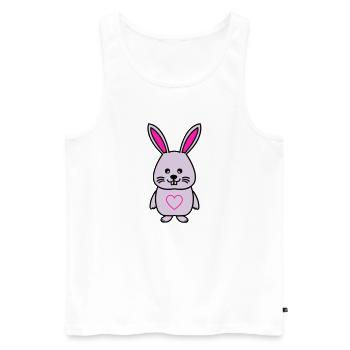 Bunny Comic Love - Men's Premium Organic Tank Top - white - Front - Michal (187cm)