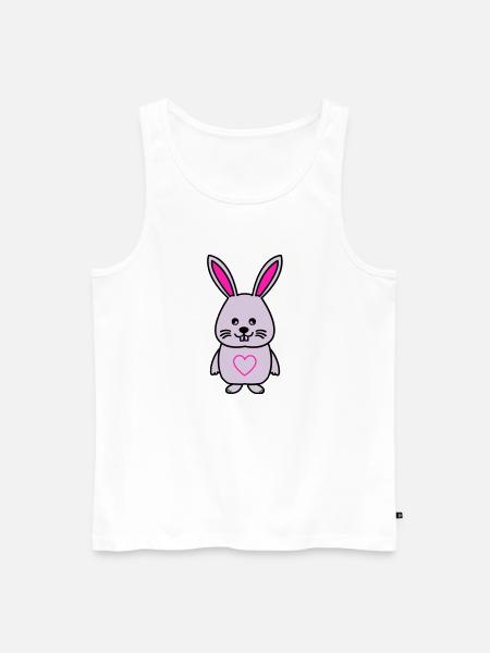 Bunny Comic Love - Men's Premium Organic Tank Top - white