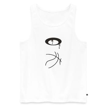 Basket-ball 5 0 08 - Débardeur bio Premium Homme - blanc - Devant - Michal (187cm)