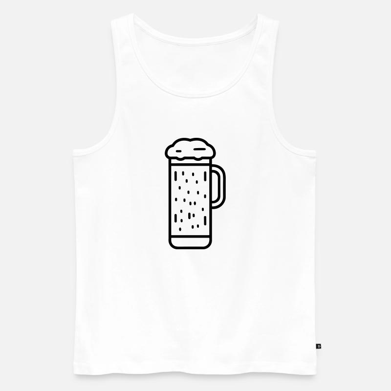 Bier - Männer Premium Bio Tank Top - Weiß