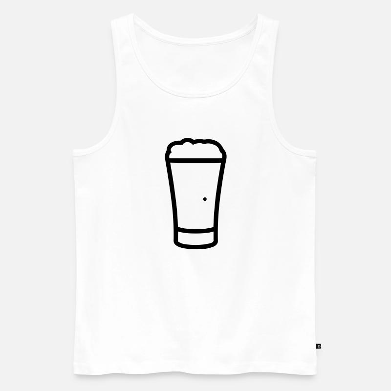 Bier - Männer Premium Bio Tank Top - Weiß