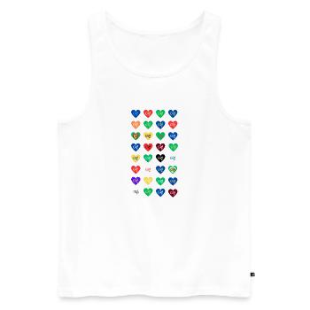 32 Counties of Grá - Irish County Colours - Men's Premium Organic Tank Top - white - Front - AI Model Male 178 light (178cm)