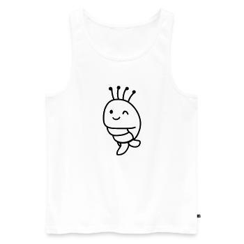 Shrimp - Men's Premium Organic Tank Top - white - Front - AI Model Male 178 light (178cm)