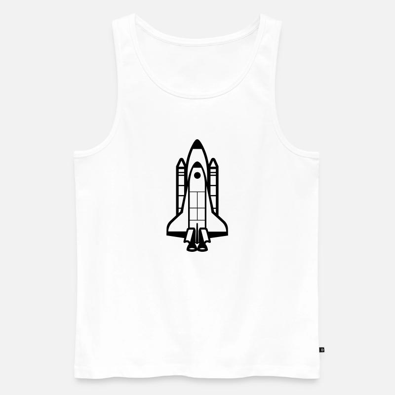 Rakete - Männer Premium Bio Tank Top - Weiß
