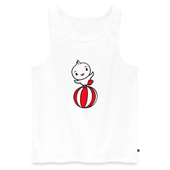 Canard Stands Équilibré Ballon Circus Trick Beach Ball - Débardeur bio Premium Homme - blanc - Devant - Michal (187cm)