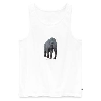 Elefant - Männer Premium Bio Tank Top - Weiß - Vorne - AI Model Male 178 light (178cm)