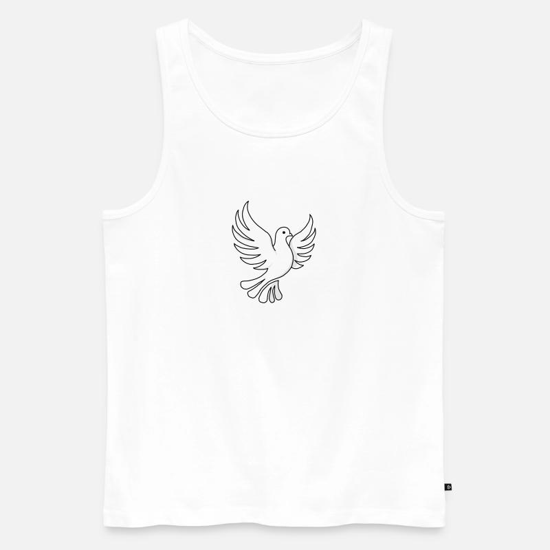Einfaches Tauben Design - Männer Premium Bio Tank Top - Weiß