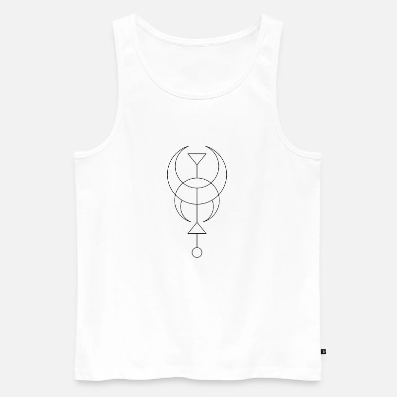 Mond - Moon - Männer Premium Bio Tank Top - Weiß