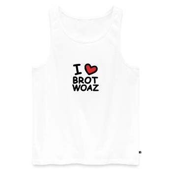 I Love Brotwoaz - Männer Premium Bio Tank Top - Weiß - Vorne - Michal (187cm)