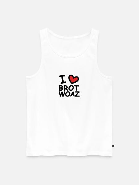 I Love Brotwoaz - Männer Premium Bio Tank Top - Weiß