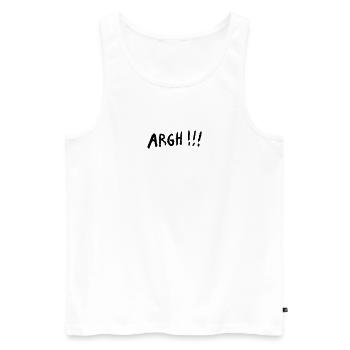 ARGH!!! - Männer Premium Bio Tank Top - Weiß - Vorne - AI Model Male 178 light (178cm)