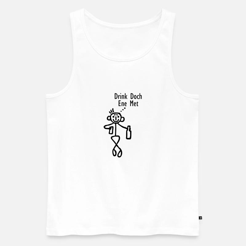 Drink doch ene met - Männer Premium Bio Tank Top - Weiß
