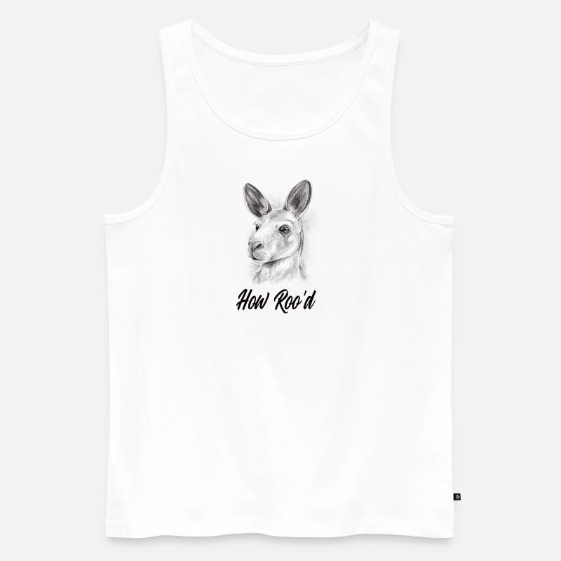 How Roo'd - Männer Premium Bio Tank Top - Weiß