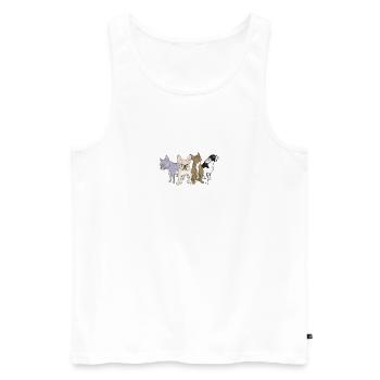French bulldogs - Men's Premium Organic Tank Top - white - Front - Michal (187cm)