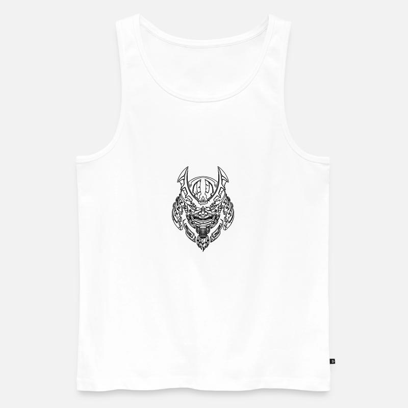 Samurai - Männer Premium Bio Tank Top - Weiß