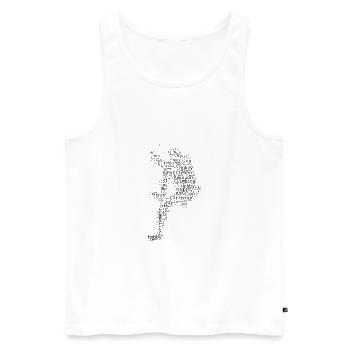 Escalade Hommes Femmes Bloc Bloc - Débardeur bio Premium Homme - blanc - Devant - Michal (187cm)
